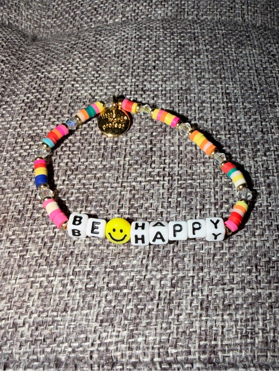 Little Words Project Jewelry - Little Words Project Bracelet - Be Happy - Size Small